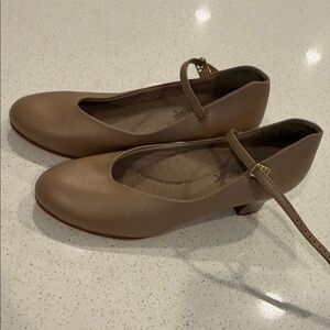 Capezio Tan Ankle Strap Heels